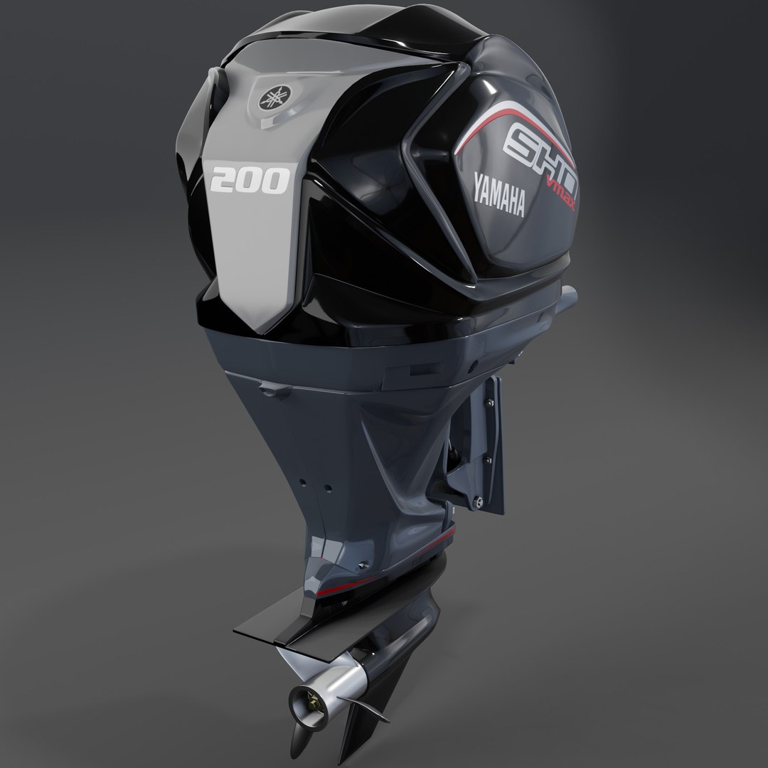 Yamaha 200 HP V6 V MAX SHO Outboard PBR Model 3D 3D Model - TurboSquid ...