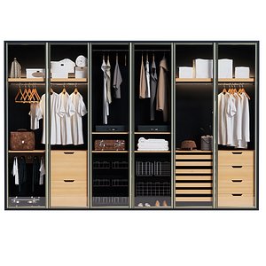 Wardrobe with filling 3D model
