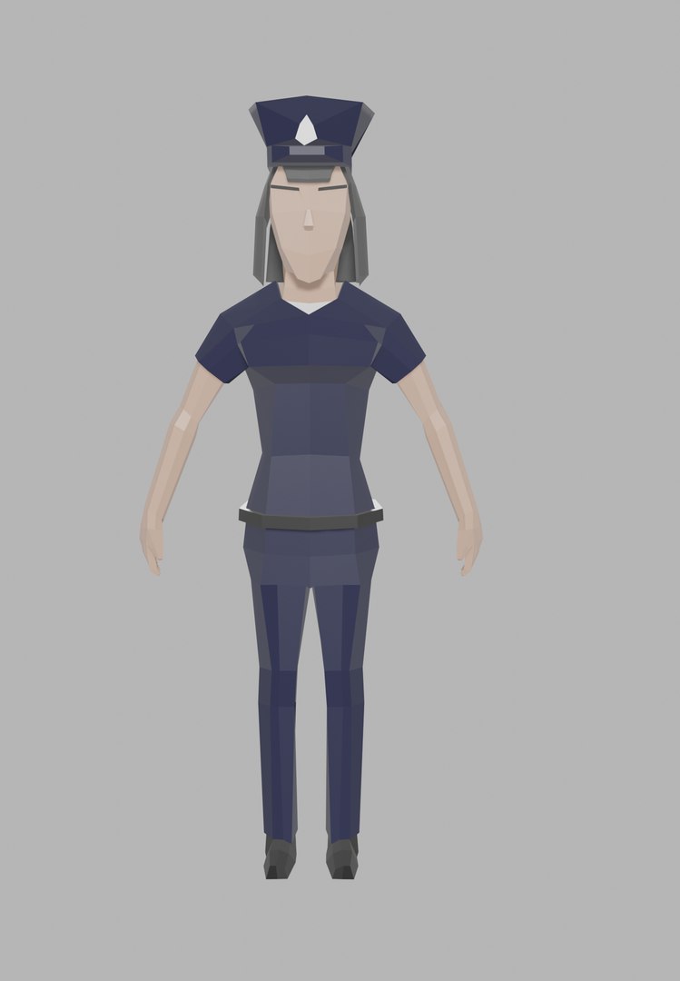 3D Policewoman Rigged Unity Character Model - TurboSquid 1566017