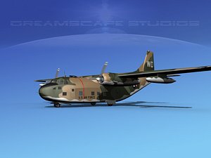 3D model aircraft military fairchild transport