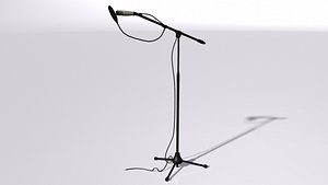 3D microphone stand model