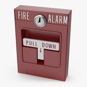 3D Pull Down Fire Alarm model