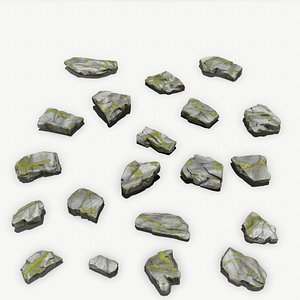River Stones 3D model