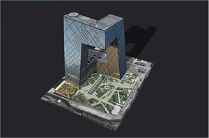 CCTV Headquarters OMA Architects low poly