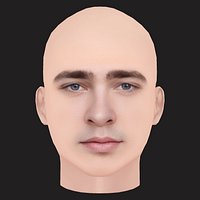 Low Poly Post Malone Rapper Head