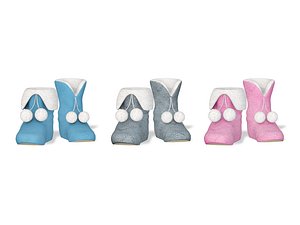 Cute Puffy Boot Slippers 3D model