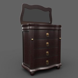 3D model Wooden  Jewelry Box