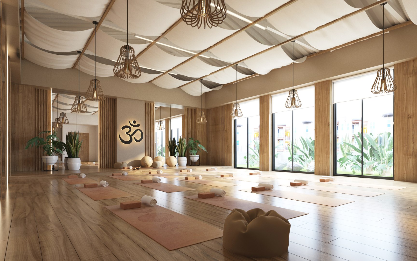 Yoga Studio Interior 3D model - TurboSquid 1810814