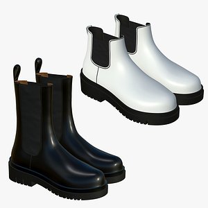 3D Realistic Leather Boots V62