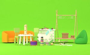 3D toys room model