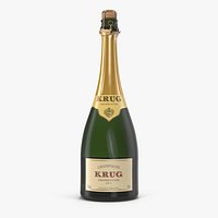 Champagne Bottle Krug Foil Top Opened