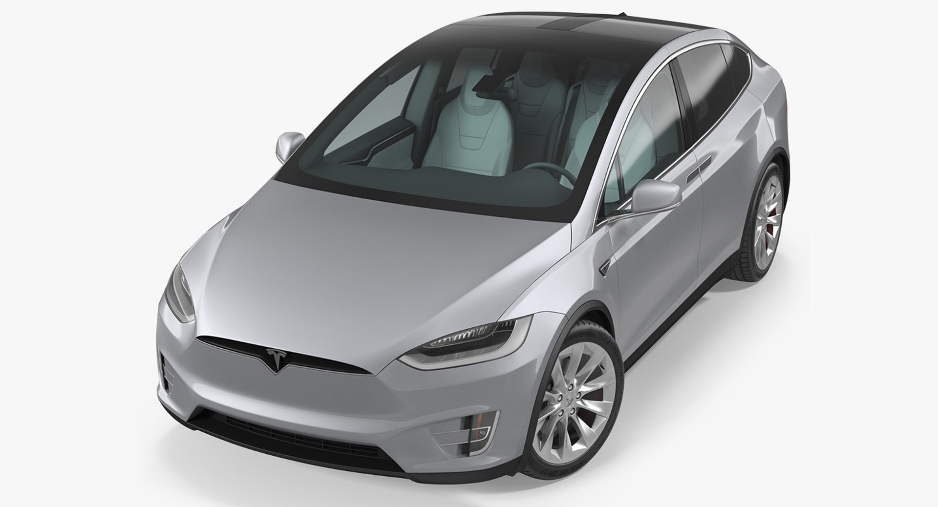Tesla Model X P90D 2017 3D model preview