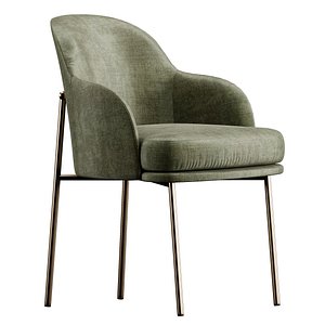 Westelm Jack Metal Dining Arm Chair 3D