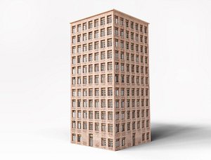 3D City Building Office Photorealistic Asset - Cityscape Lowpoly