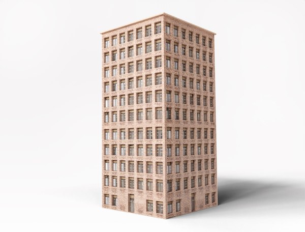 modelo 3d City Building Office Photorealistic Asset - Cityscape Lowpoly ...
