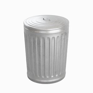 3D Steel Trash Can 04