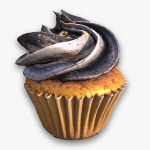 Elegant Golden Flakes Cupcake