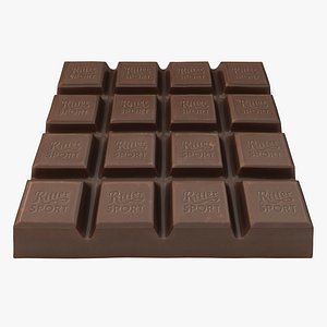 realistic ritter sport chocolate 3D model
