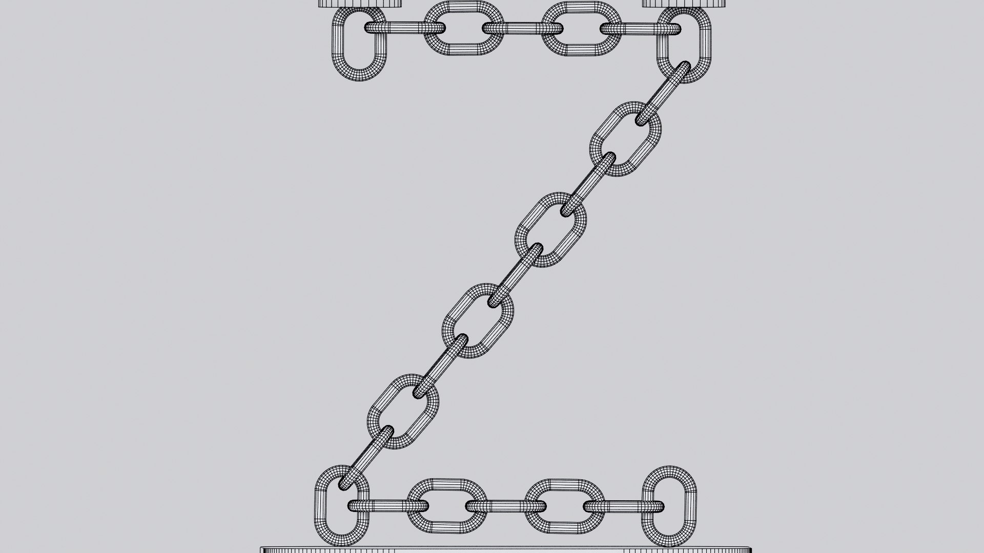 Alphabet Z Gold Chain Candleholder 3D Model True PBR Renders Zero ...