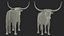 Texas Longhorn Mottled Brown Rigged for Cinema 4D