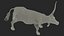 Texas Longhorn Mottled Brown Rigged for Cinema 4D