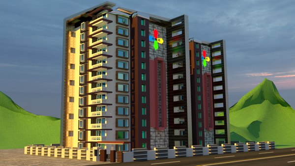 array buildings 3d model