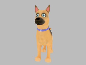 3D model dog cartoon toon