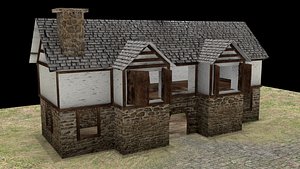 medieval house 4k 3D