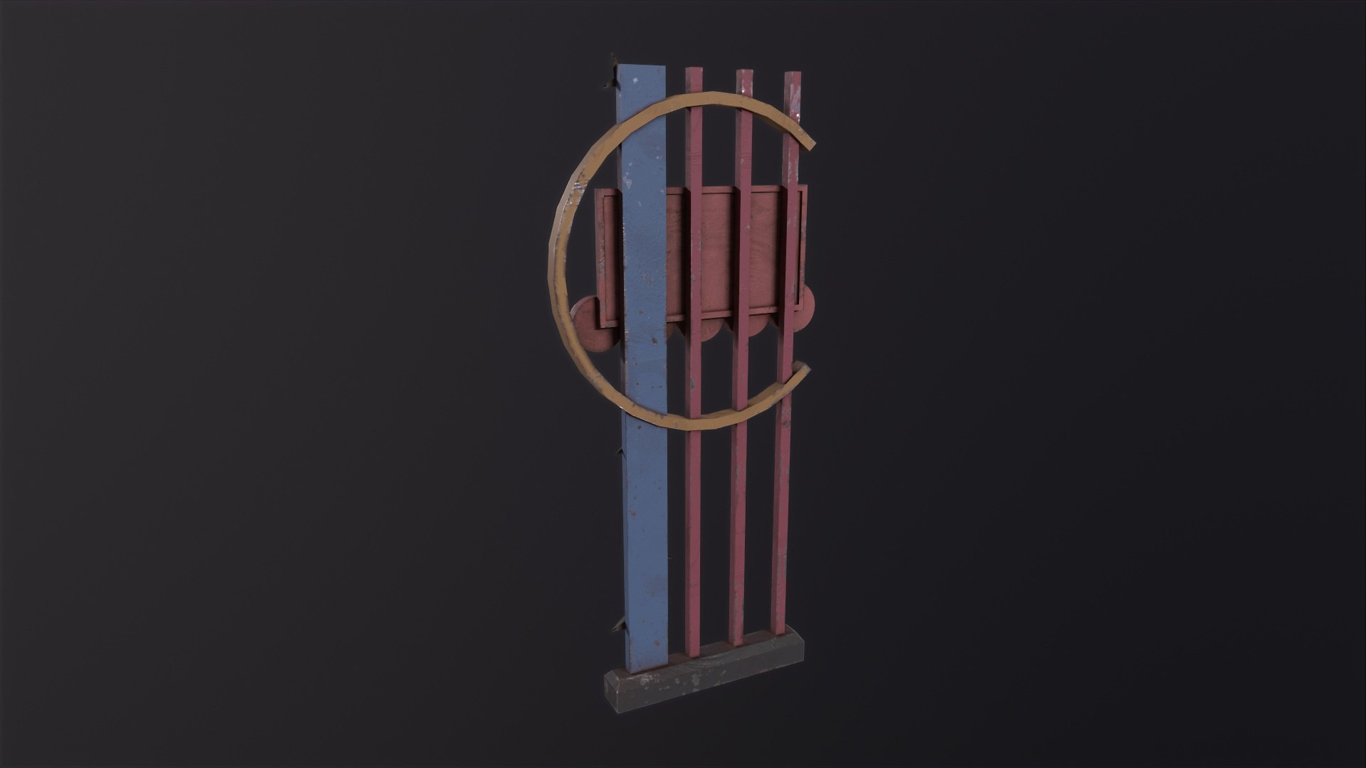 3D Model Rust Classic American Motel Signboard - TurboSquid 2147357