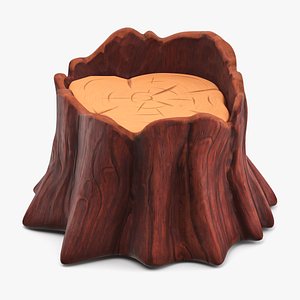 3D Stump in Hand-Paint Style model
