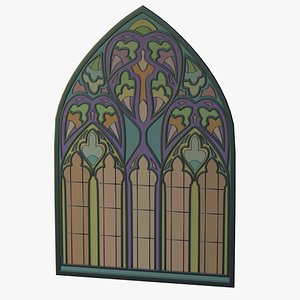 3D gothic stained glass window