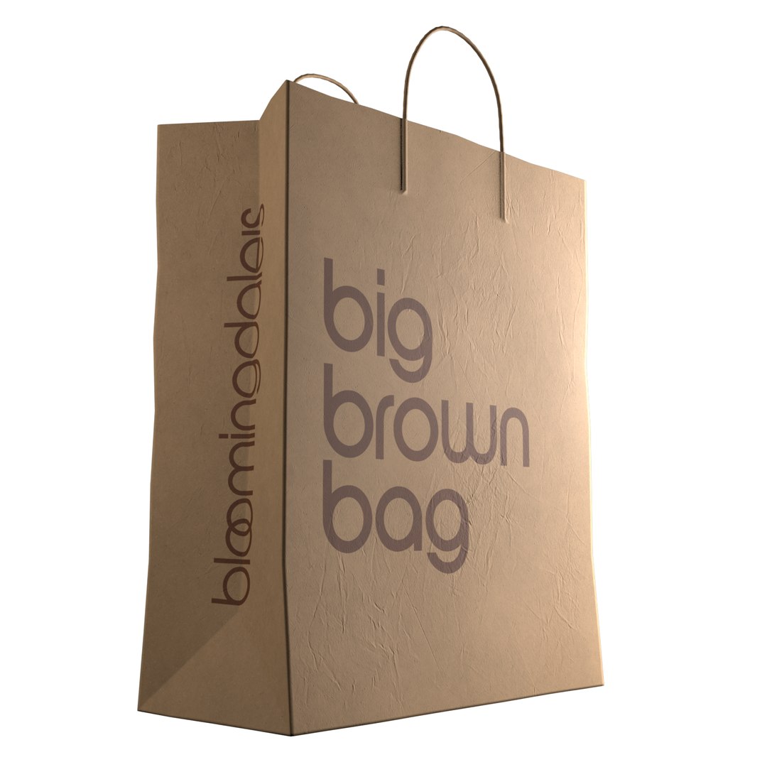Little Brown Bloomingdales Big Brown Bag 3D Bloomingdales Big