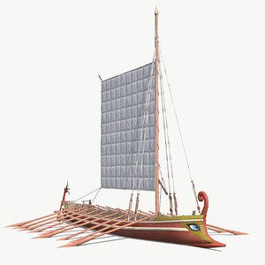 3D Imperial Roman Warship 100 AD