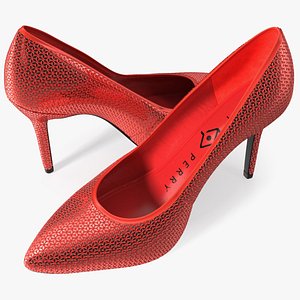 Katy Perry Red Glitter Sissy Pumps model