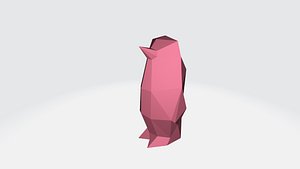 Low poly penguin 3D