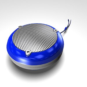 3d blue speaker