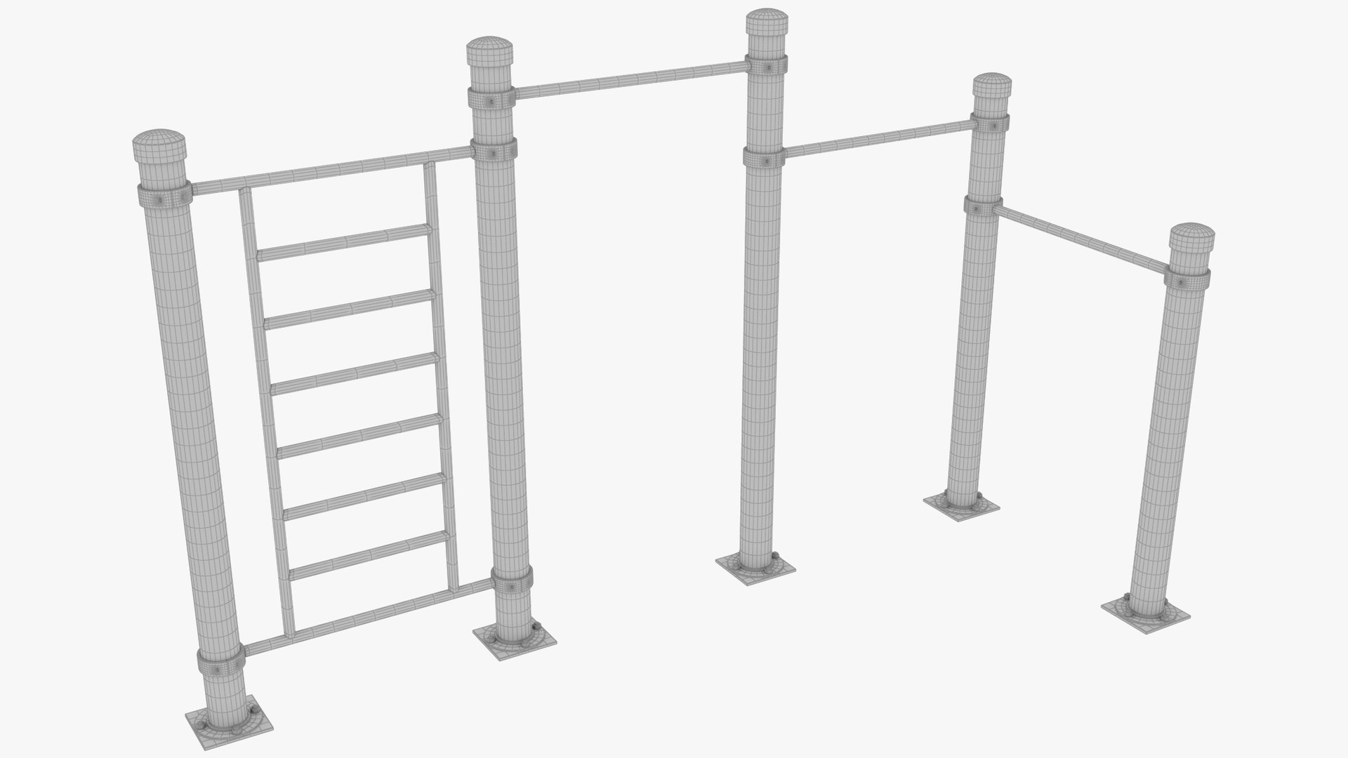 High Bar Workout Equipment V3 model TurboSquid 2072382