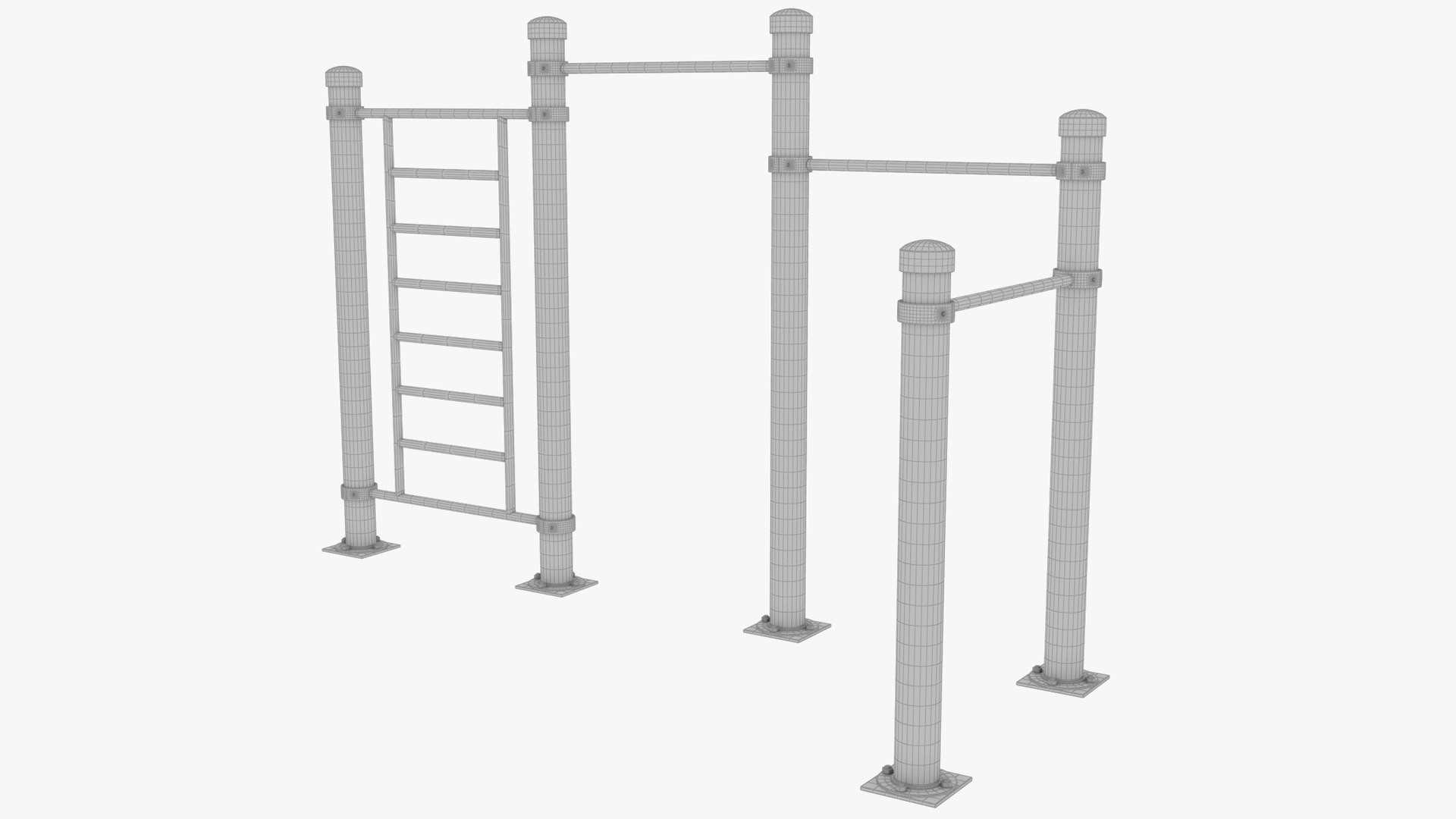 High Bar Workout Equipment V3 model TurboSquid 2072382