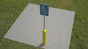 handicap sign 3d model
