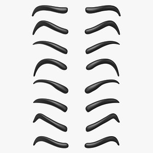 3D Cartoon Eyebrows Collection
