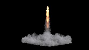 3D Space Shuttle Launch Smoke VDB 2 model