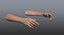 rigged human hands female c4d