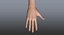 rigged human hands female c4d