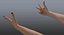 rigged human hands female c4d