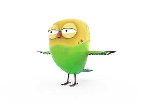 3D model cute bird