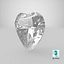 3D Heart Shape Diamond