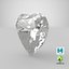 3D Heart Shape Diamond