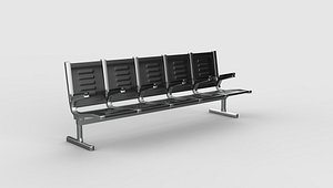 Waiting Room Chairs 04 3D model 3D