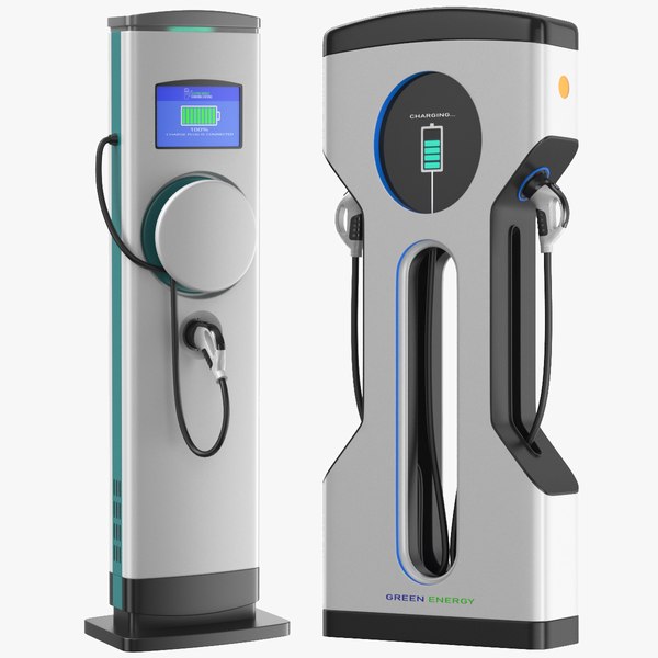 Two Detailed Electric Charger Machines 3D model