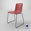 3D Hal Tube Sledge Chair Red - Modern PBR Interior Chair model